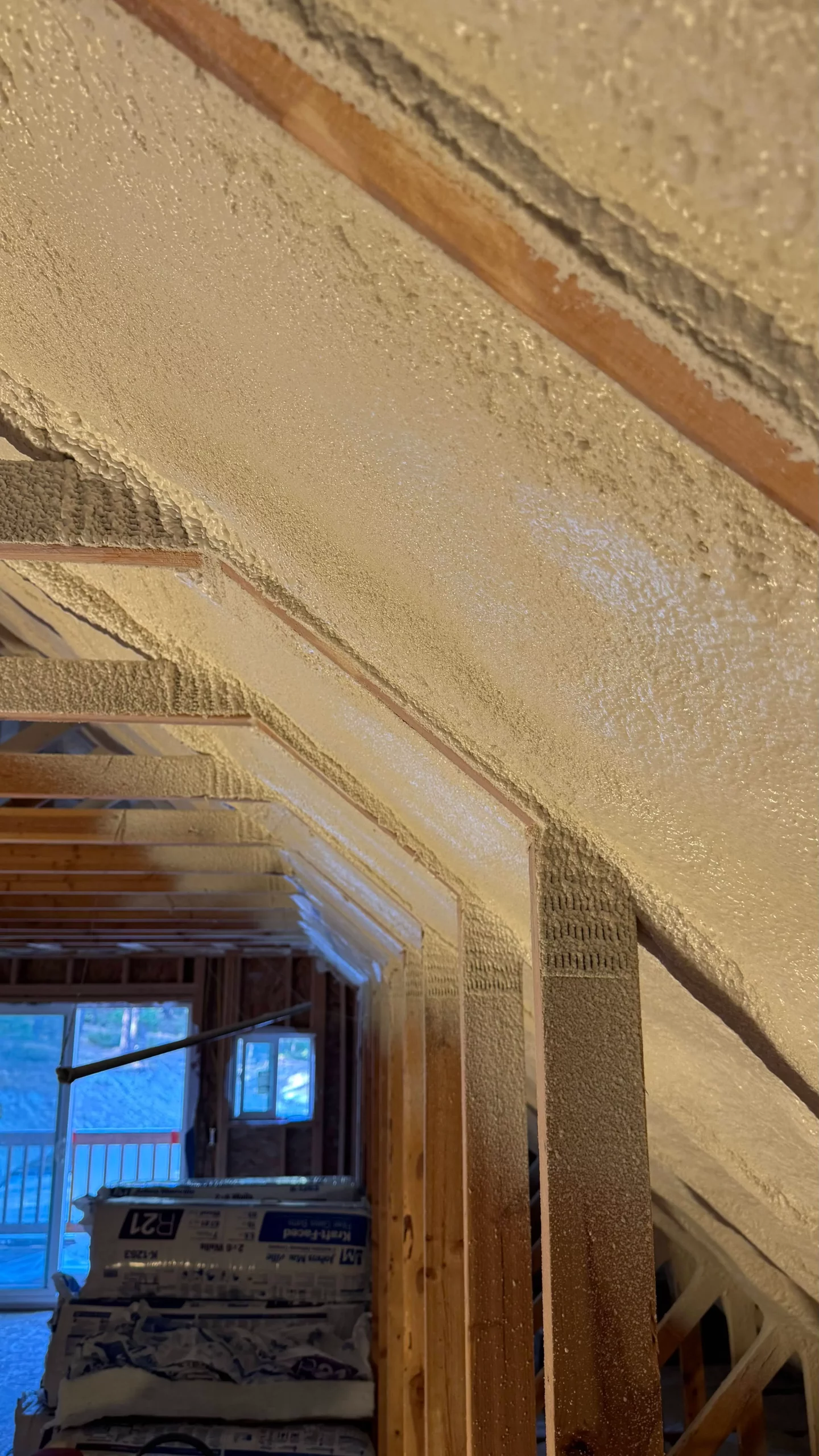 Home with Residential Spray Foam Insulation Choosing Between Open-Cell and Closed-Cell Foam